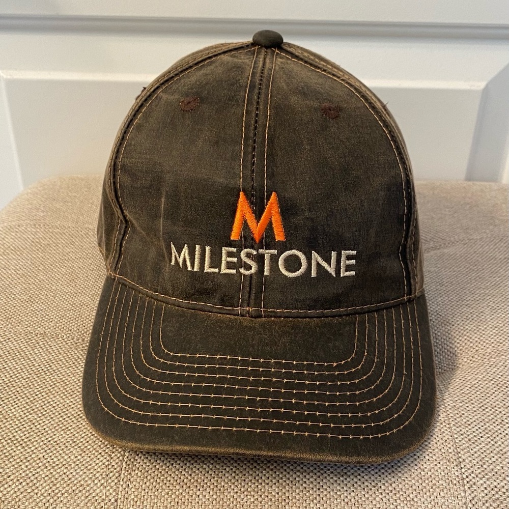 Milestone Canada Brown Velcro Adjustable Hat/Cap (Like New)